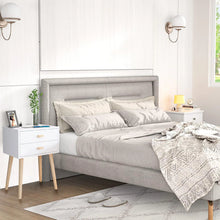 Load image into Gallery viewer, Syngar Nightstand Set of 2, Modern Bedside Tables with 2 Drawers, Storage Shelf and Wood Handles, White Bedroom Furniture