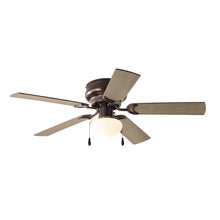 Load image into Gallery viewer, Mainstays 44 inch Hugger Indoor Ceiling Fan with Light Kit, Bronze, 5 Blades, Reverse Airflow