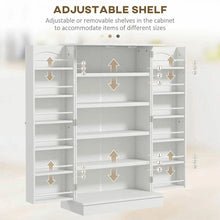 Load image into Gallery viewer, Spaco 17-Tier Kitchen Small Pantry Cabinet with 2 Doors and 6 Adjustable Shelves, Cabinet Pantry, Freestanding 5-Tier Shelving Pantries