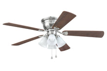 Load image into Gallery viewer, Harbor Breeze 52" Centreville Brushed Nickel Flush Mount Ceiling Fan LED Indoor