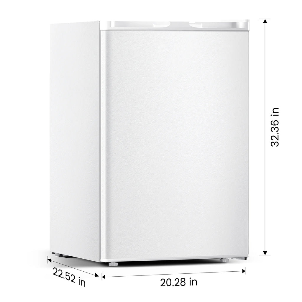 KNDKO 3.2cu.ft Upright Freezer, Compact Freezer with Removable Shelves, Adjustable Thermostat for Home/Kitchen/Office, SILVER