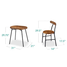Load image into Gallery viewer, Best Choice Products 3 Piece Modern Oval Dining Table Set, Small Kitchen Dinette W/ 2 Chairs Black/Black