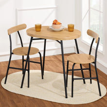 Load image into Gallery viewer, Best Choice Products 3 Piece Modern Oval Dining Table Set, Small Kitchen Dinette W/ 2 Chairs Black/Black