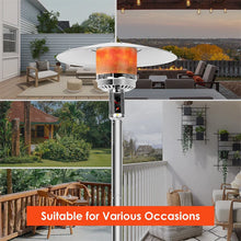 Load image into Gallery viewer, 50,000 BTU Propane Patio Heater, Standing Stainless Steel Outdoor Heater with Wheels, Triple Protection, CSA Certified for Deck &amp; Commercial