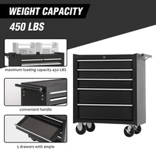 Load image into Gallery viewer, 5-Drawer Rolling Tool Chest Tool Storage Cabinet with Wheels Tool Organizer Box