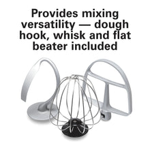 Load image into Gallery viewer, Hamilton Beach 4 Quart Stand Mixer for Kitchen, 7 Speeds, Tilt - Head, Dough Hook, Whisk &amp; Flat Beater, White