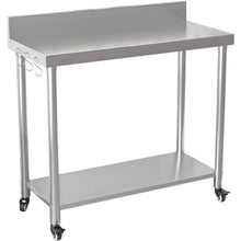 Load image into Gallery viewer, AECOJOY Stainless Steel Table with Backsplash 48"x18" Prep Tables for Commercial Kitchen