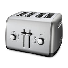 Load image into Gallery viewer, KitchenAid 4 - Slice Toaster with Manual High - Lift Lever KMT4115CU - Contour Silver
