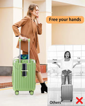 Load image into Gallery viewer, 20 in Carry on Luggage with Cup Holder &amp; USB Port, Airline Approved TSA - Locked Luggage, Lightweight PC Material Travel Suitcase