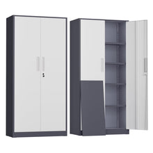 Load image into Gallery viewer, SOLAURA 71" Metal Garage Storage Cabinet with Locking Doors and Adjustable Shelves for Home, Office(Black)