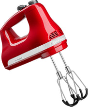 Load image into Gallery viewer, KitchenAid 6 Speed Hand Mixer with Flex Edge Beaters - Empire Red
