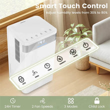 Load image into Gallery viewer, 32 Pints 2000 Sq.ft Basement Dehumidifier with Drain Hose, 24H Timer &amp; 3-Color Indicator, Quiet Portable Dehumidifier for Home, Bedroom, Bathroom