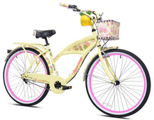 Load image into Gallery viewer, 26" Margaritaville Women'S 3-Speed Cruiser Bike, Yellow