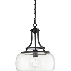 Franklin Iron Works Charleston Black Pendant Chandelier 13 1/2