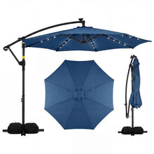 Load image into Gallery viewer, Tangkula 10ft Solar Patio Umbrella with Base Included