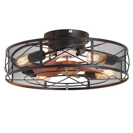 18.9 in. Indoor Black Smart Ceiling Fan with Timer, 6-Speed Adjustable and Remote