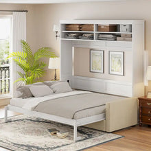 Load image into Gallery viewer, Queen Murphy Bed with Sofa - 2 - in - 1 Design, Storage Solutions &amp; Dual - Piston Mechanism