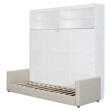 Load image into Gallery viewer, Queen Murphy Bed with Sofa - 2 - in - 1 Design, Storage Solutions &amp; Dual - Piston Mechanism