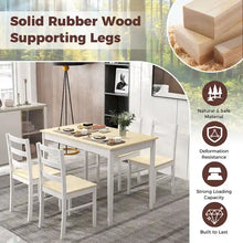 Load image into Gallery viewer, Costway 5-Piece Solid Wood Dining Set for Kitchen