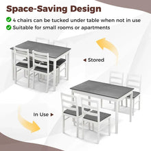 Load image into Gallery viewer, Costway 5-Piece Solid Wood Dining Set for Kitchen