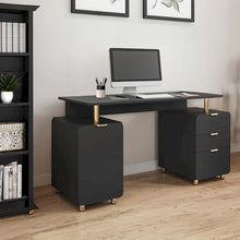 Load image into Gallery viewer, Contemporary Executive Floating Desk with 3 Drawers and Stylish Work Surface