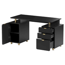 Load image into Gallery viewer, Contemporary Executive Floating Desk with 3 Drawers and Stylish Work Surface