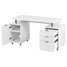 Load image into Gallery viewer, Contemporary Executive Floating Desk with 3 Drawers and Stylish Work Surface