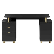 Load image into Gallery viewer, Contemporary Executive Floating Desk with 3 Drawers and Stylish Work Surface