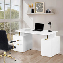 Load image into Gallery viewer, Contemporary Executive Floating Desk with 3 Drawers and Stylish Work Surface