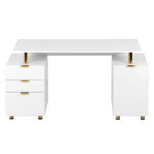Load image into Gallery viewer, Contemporary Executive Floating Desk with 3 Drawers and Stylish Work Surface