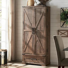 Load image into Gallery viewer, 72 - Inch Tall Farmhouse Kitchen Pantry Cabinet - Stylish Storage Cupboard