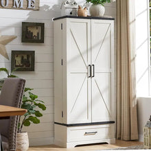 Load image into Gallery viewer, 72 - Inch Tall Farmhouse Kitchen Pantry Cabinet - Stylish Storage Cupboard
