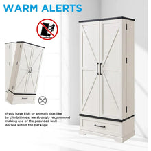 Load image into Gallery viewer, 72 - Inch Tall Farmhouse Kitchen Pantry Cabinet - Stylish Storage Cupboard