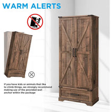 Load image into Gallery viewer, 72 - Inch Tall Farmhouse Kitchen Pantry Cabinet - Stylish Storage Cupboard