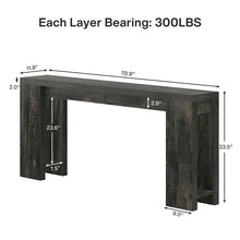 Load image into Gallery viewer, 70.9 - Inch Console Sofa Table for Living Room, Entryway, and Hallway