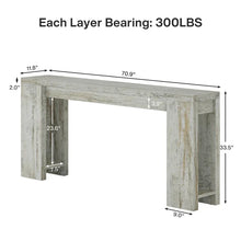 Load image into Gallery viewer, 70.9 - Inch Console Sofa Table for Living Room, Entryway, and Hallway