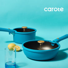 Load image into Gallery viewer, Carote 20 Pcs Nonstick Cookware Sets, Pots and Pans Set with Detachable Handles, Oven Safe, Induction Cookware, Stackable Kitchen Cooking Set, Ultra