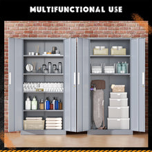 Load image into Gallery viewer, SOLAURA 71" Metal Garage Storage Cabinet with Locking Doors and Adjustable Shelves for Home, Office(Black)