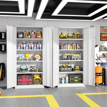 Load image into Gallery viewer, SOLAURA 71" Metal Garage Storage Cabinet with Locking Doors and Adjustable Shelves for Home, Office(Black)