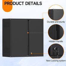 Load image into Gallery viewer, Topass Metal Wall Cabinet with Lockgarage Storage Cabinet, Wall - Mounted Utility Cabinet with Adjustable Shelf &amp; Locking Doors