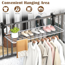 Load image into Gallery viewer, Tangkula Portable Clothes Drying Rack | Extendable Radiator Clothes Airer with Robust Aluminum Frame for Balcony Railings Windowsill