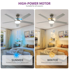 Load image into Gallery viewer, Uforic 52" Modern Ceiling Fan with Lights and Remote Control, 5 - Blade Ceiling Fan