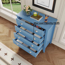 Load image into Gallery viewer, 6 Drawer Dresser, Light Blue Elegant Chest of Drawers, Large Cabinet with Storage, Rustic Wood Chest of Drawers for Bedroom, Living Room, Hallway