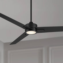 Load image into Gallery viewer, 60" Casa Vieja Monte Largo Modern 3 Blade Indoor Ceiling Fan with Dimmable LED Light Remote Control Matte Black for Living Room Kitchen House
