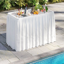 Load image into Gallery viewer, Costway 4 Foot Ice Cooler Folding Table Outdoor Portable Ice Bin Table with Large Sink