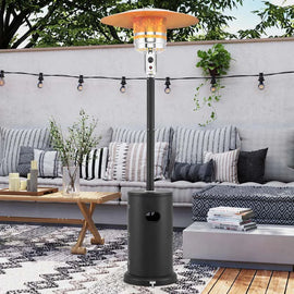 50,000 BTU Propane Outdoor Heater, Round Patio Heater with Stainless Steel Burner, Tip - Over, Flame - Out Protection, Wheels, CSA Certificated