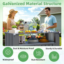 Load image into Gallery viewer, AECOJOY Outdoor Grill Table with Storage Cabinet Weatherproof, Outdoor Kitchen Island, Grill Cabinet Cart with Storage