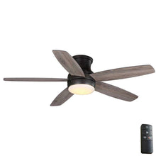 Load image into Gallery viewer, Ashby Park 52 in. White Color Changing Integrated LED Bronze Ceiling Fan with Light Kit and Remote Control