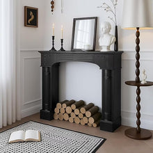Load image into Gallery viewer, EPICOZY 43.3" Fireplace Mantel, Freestanding Fireplace Surround with Leg for Electric Fireplaces, MDF Mantel Surround with Shelf