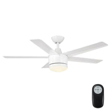 Load image into Gallery viewer, Home Decorators Collection Merwry 48 in. Integrated LED Indoor White Ceiling Fan with Light Kit and Remote Control